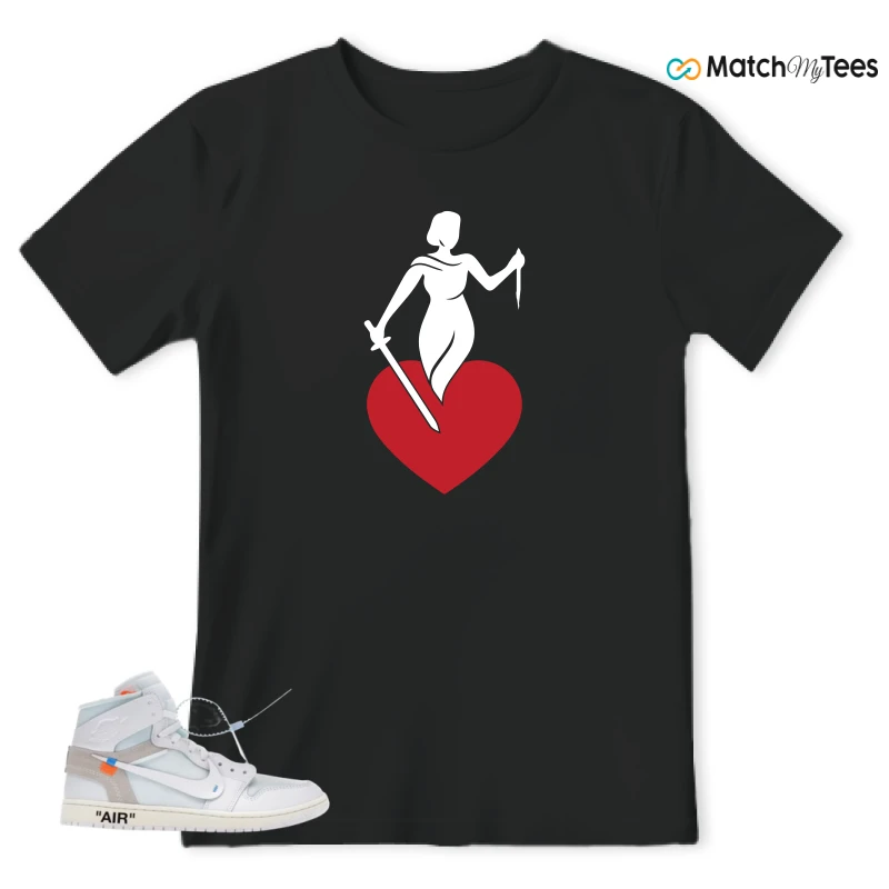 NIKE AIR JORDAN 1 RETRO HIGH VIRGIL ABLOH ARCHIVE ALASKA SNEAKER Matching Tees t-shirt