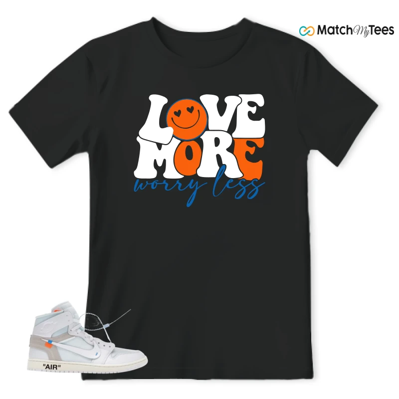 NIKE AIR JORDAN 1 RETRO HIGH VIRGIL ABLOH ARCHIVE ALASKA SNEAKER Matching Tees t-shirt