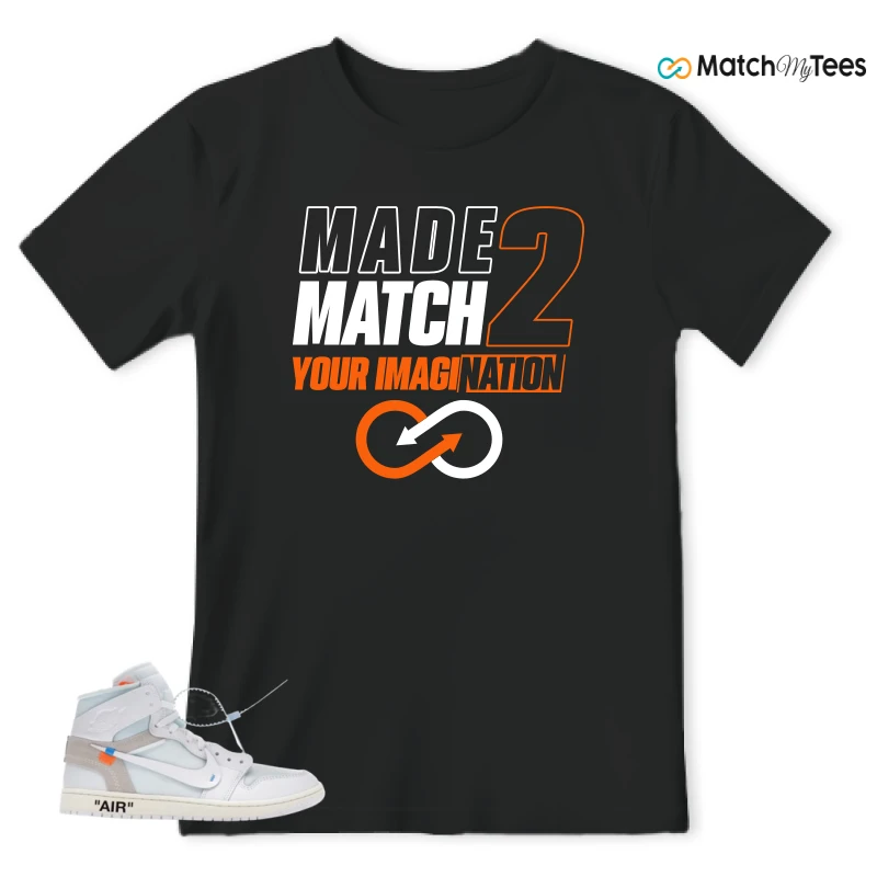 NIKE AIR JORDAN 1 RETRO HIGH VIRGIL ABLOH ARCHIVE ALASKA SNEAKER Matching Tees t-shirt