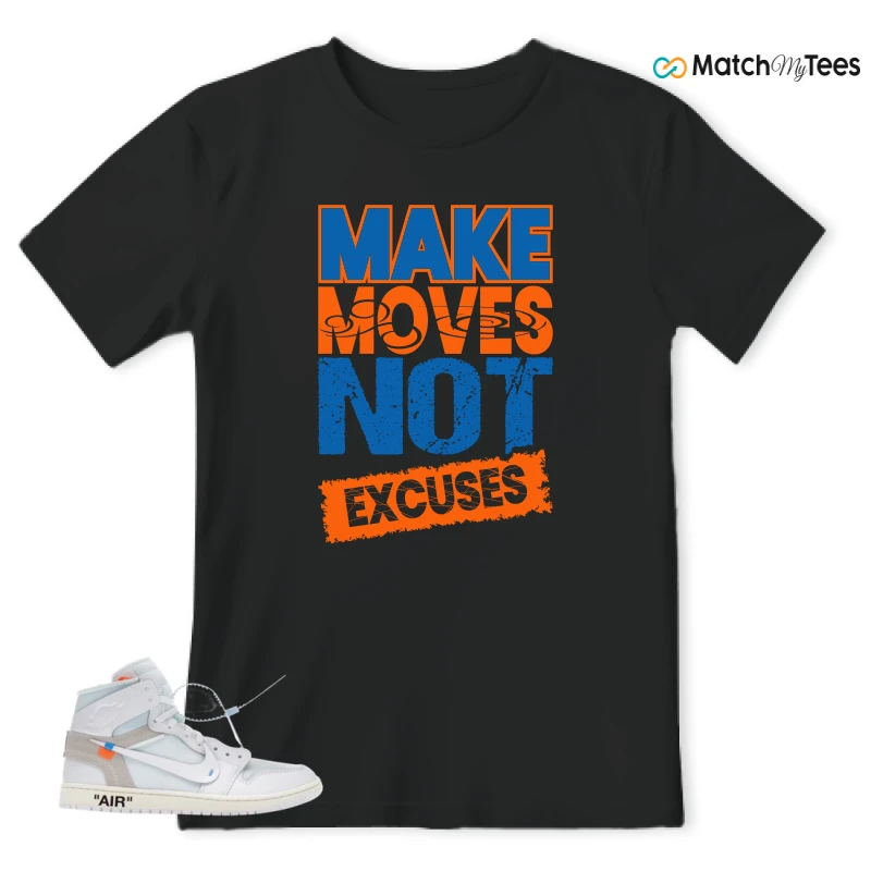 NIKE AIR JORDAN 1 RETRO HIGH VIRGIL ABLOH ARCHIVE ALASKA SNEAKER Matching Tees t-shirt