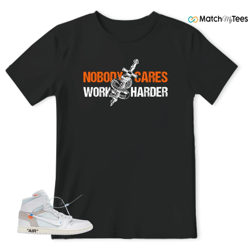 NIKE AIR JORDAN 1 RETRO HIGH VIRGIL ABLOH ARCHIVE ALASKA SNEAKER Matching Tees t-shirt