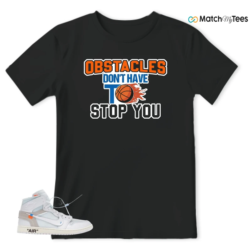 NIKE AIR JORDAN 1 RETRO HIGH VIRGIL ABLOH ARCHIVE ALASKA SNEAKER Matching Tees t-shirt