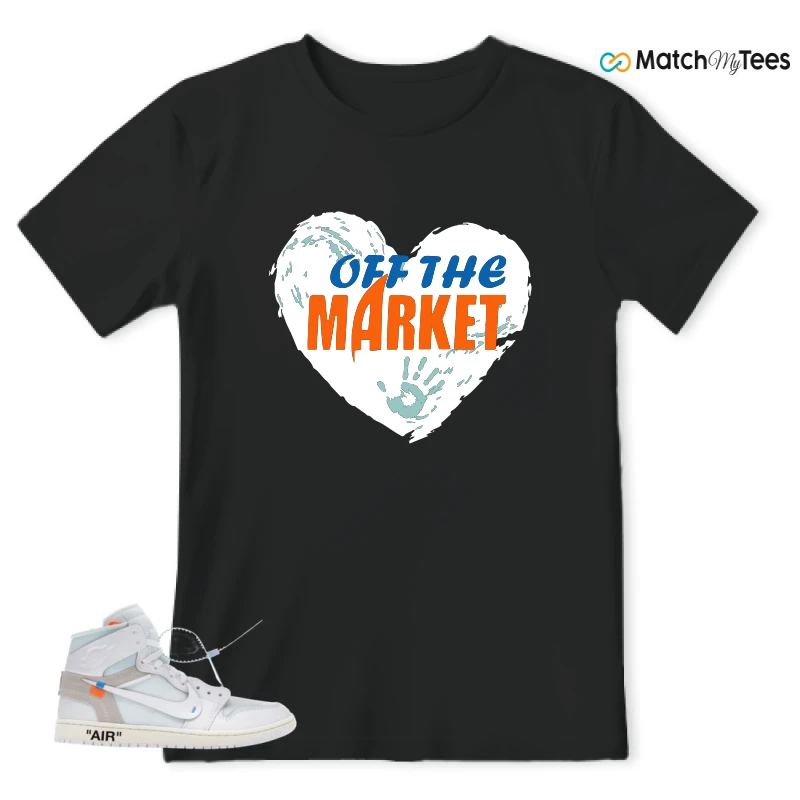 NIKE AIR JORDAN 1 RETRO HIGH VIRGIL ABLOH ARCHIVE ALASKA SNEAKER Matching Tees t-shirt