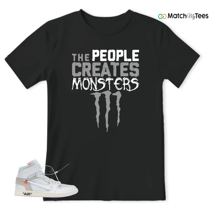 NIKE AIR JORDAN 1 RETRO HIGH VIRGIL ABLOH ARCHIVE ALASKA SNEAKER Matching Tees t-shirt