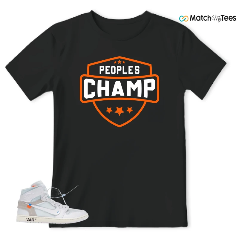 NIKE AIR JORDAN 1 RETRO HIGH VIRGIL ABLOH ARCHIVE ALASKA SNEAKER Matching Tees t-shirt