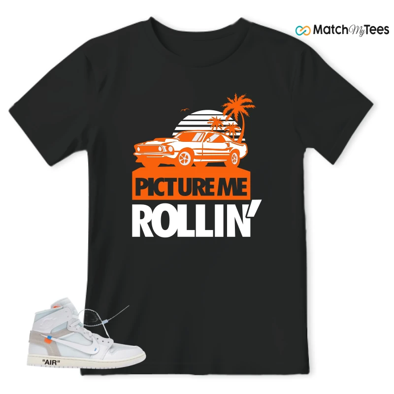 NIKE AIR JORDAN 1 RETRO HIGH VIRGIL ABLOH ARCHIVE ALASKA SNEAKER Matching Tees t-shirt
