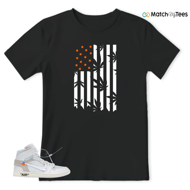 NIKE AIR JORDAN 1 RETRO HIGH VIRGIL ABLOH ARCHIVE ALASKA SNEAKER Matching Tees t-shirt
