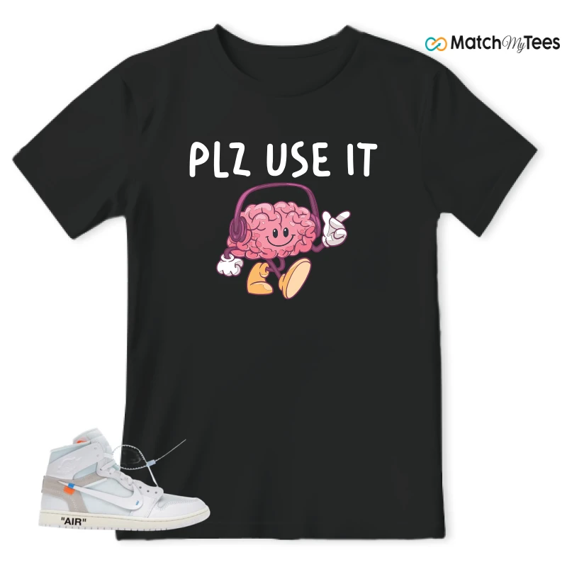 NIKE AIR JORDAN 1 RETRO HIGH VIRGIL ABLOH ARCHIVE ALASKA SNEAKER Matching Tees t-shirt