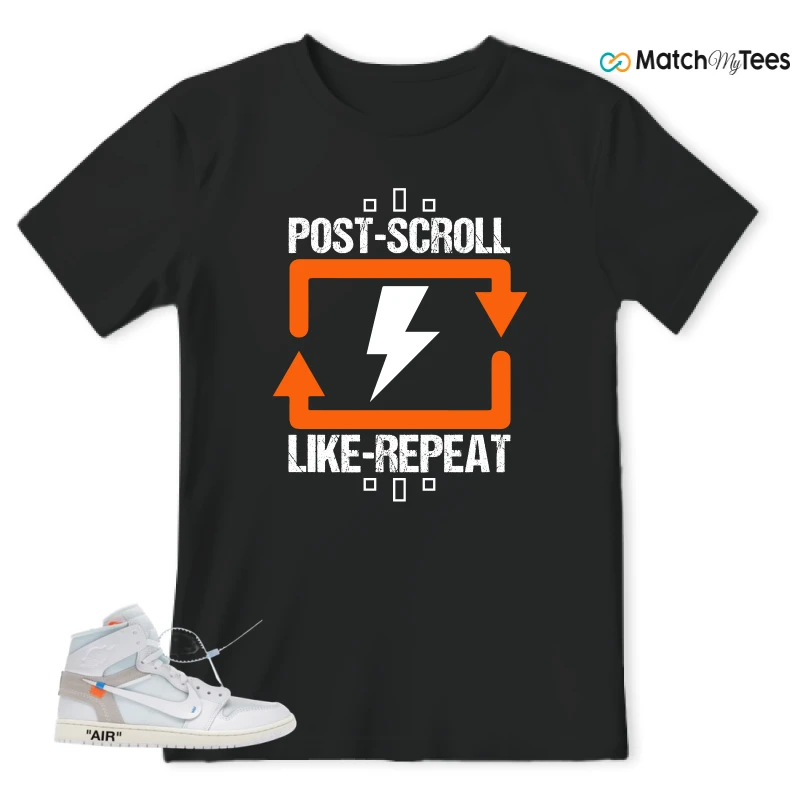 NIKE AIR JORDAN 1 RETRO HIGH VIRGIL ABLOH ARCHIVE ALASKA SNEAKER Matching Tees t-shirt