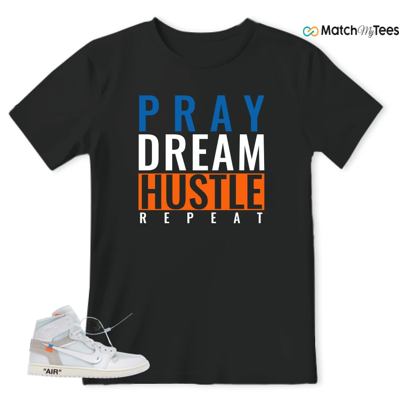 NIKE AIR JORDAN 1 RETRO HIGH VIRGIL ABLOH ARCHIVE ALASKA SNEAKER Matching Tees t-shirt