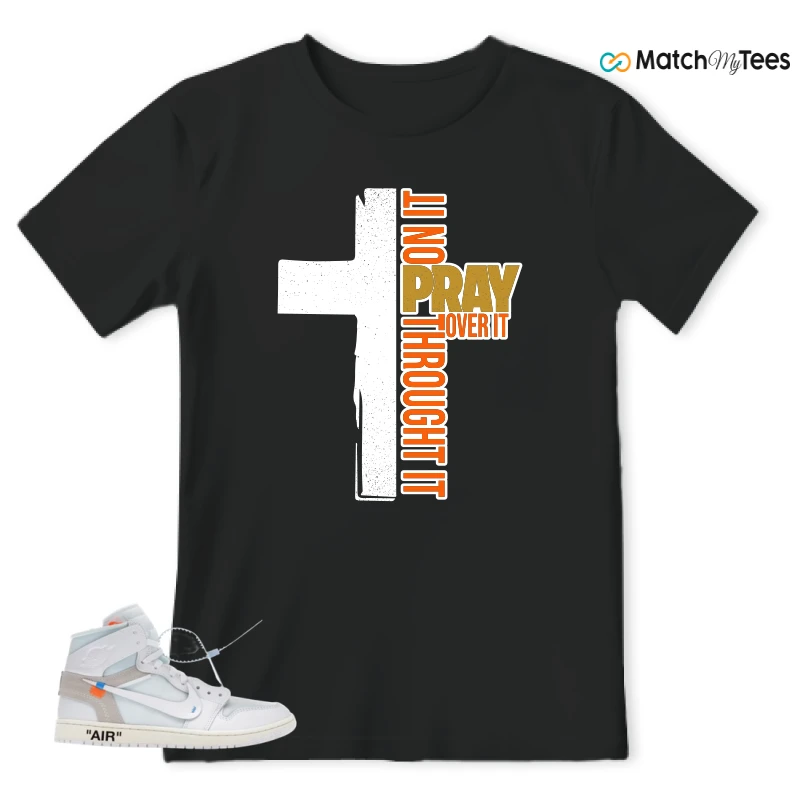 NIKE AIR JORDAN 1 RETRO HIGH VIRGIL ABLOH ARCHIVE ALASKA SNEAKER Matching Tees t-shirt