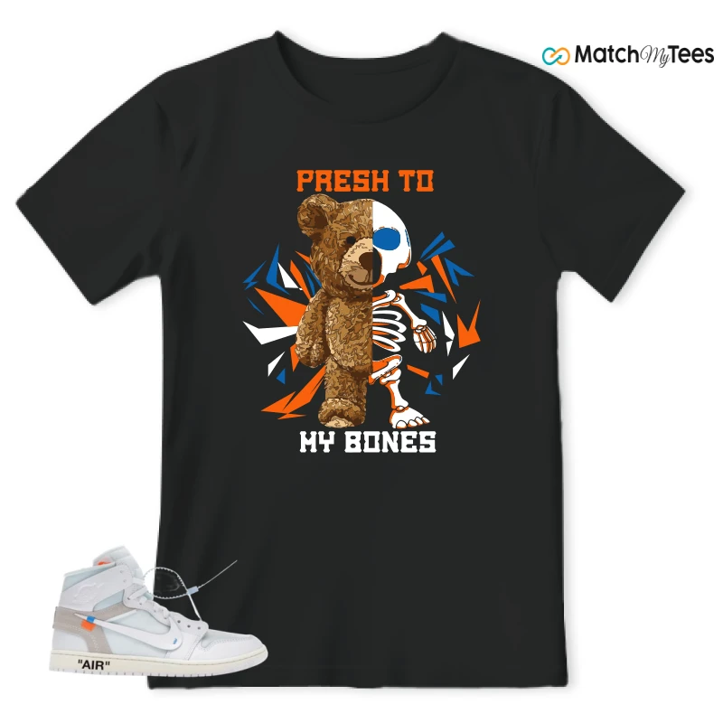 NIKE AIR JORDAN 1 RETRO HIGH VIRGIL ABLOH ARCHIVE ALASKA SNEAKER Matching Tees t-shirt