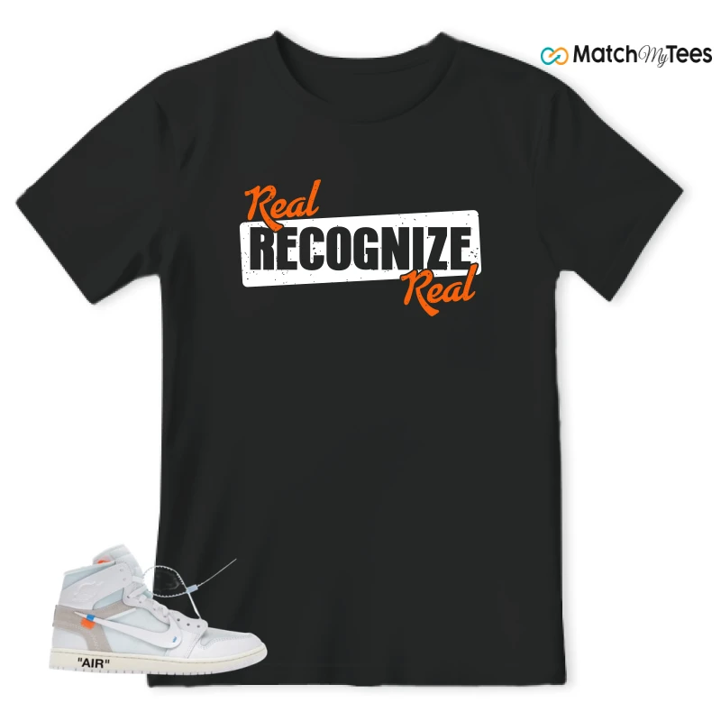 NIKE AIR JORDAN 1 RETRO HIGH VIRGIL ABLOH ARCHIVE ALASKA SNEAKER Matching Tees t-shirt