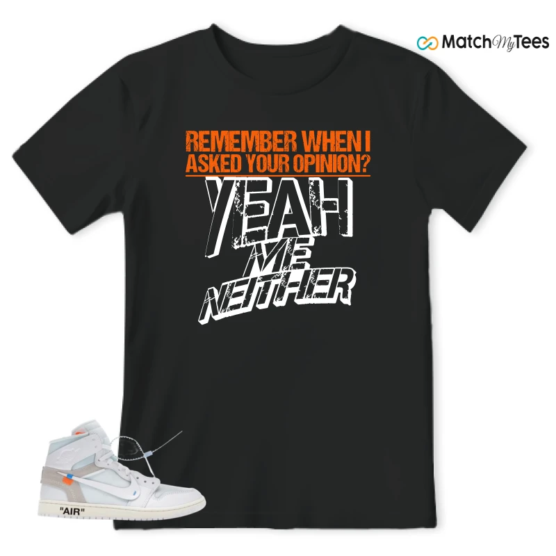 NIKE AIR JORDAN 1 RETRO HIGH VIRGIL ABLOH ARCHIVE ALASKA SNEAKER Matching Tees t-shirt