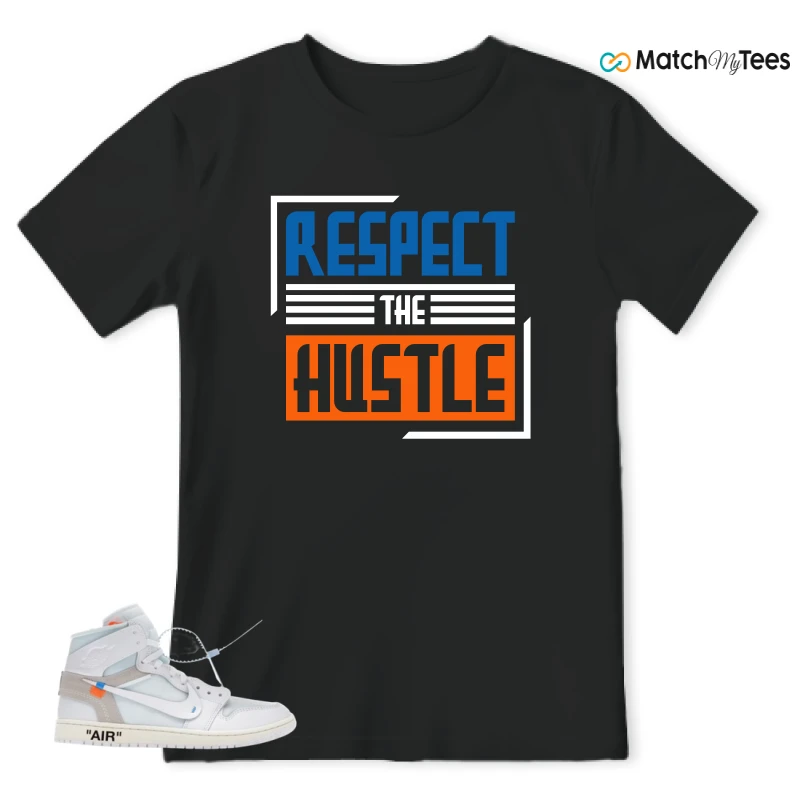 NIKE AIR JORDAN 1 RETRO HIGH VIRGIL ABLOH ARCHIVE ALASKA SNEAKER Matching Tees t-shirt