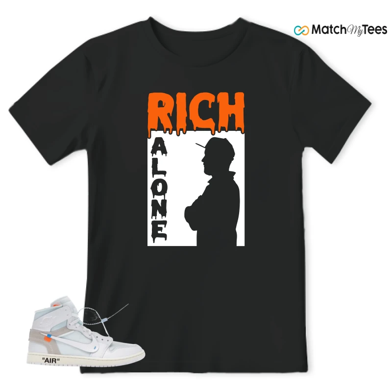 NIKE AIR JORDAN 1 RETRO HIGH VIRGIL ABLOH ARCHIVE ALASKA SNEAKER Matching Tees t-shirt