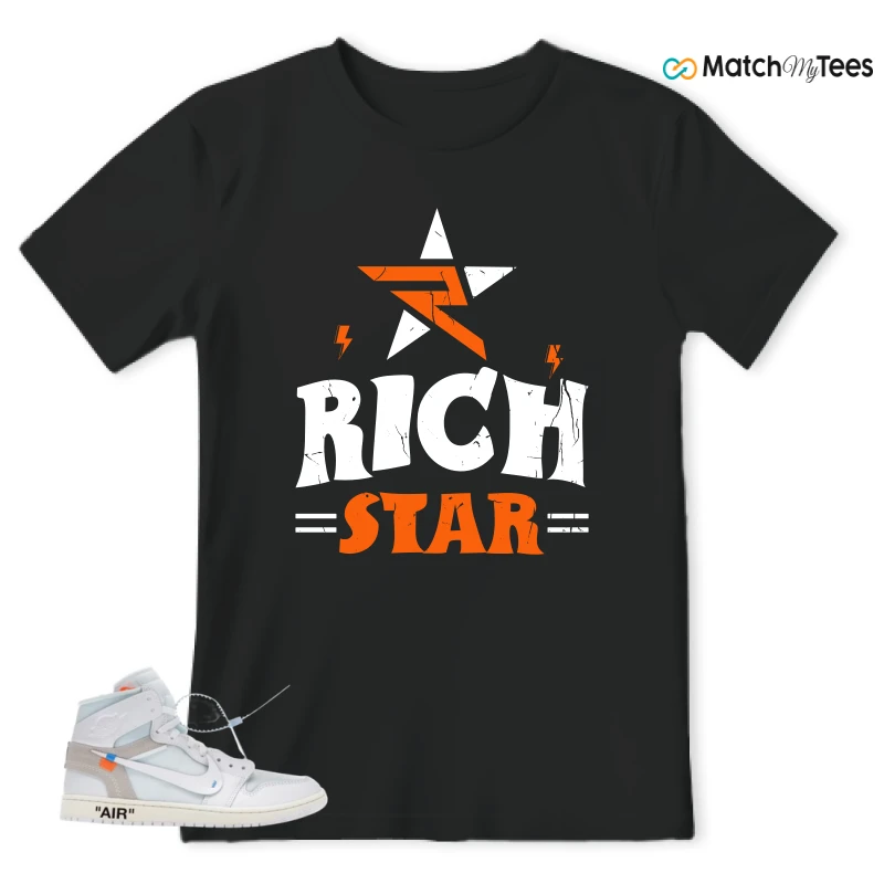 NIKE AIR JORDAN 1 RETRO HIGH VIRGIL ABLOH ARCHIVE ALASKA SNEAKER Matching Tees t-shirt
