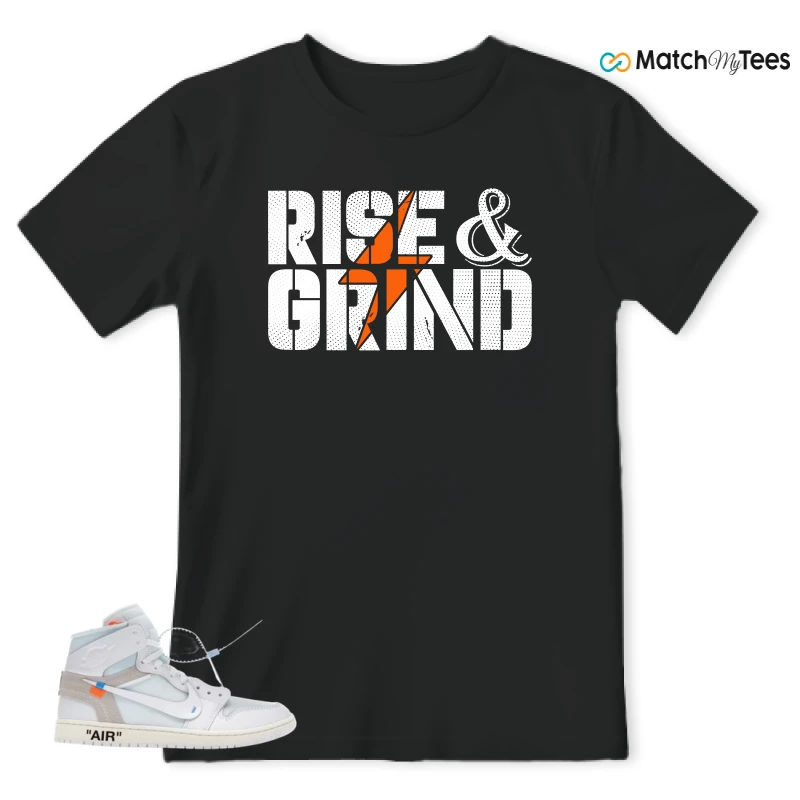 NIKE AIR JORDAN 1 RETRO HIGH VIRGIL ABLOH ARCHIVE ALASKA SNEAKER Matching Tees t-shirt