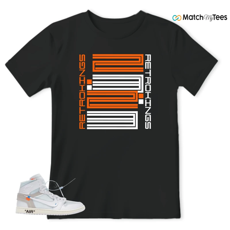 NIKE AIR JORDAN 1 RETRO HIGH VIRGIL ABLOH ARCHIVE ALASKA SNEAKER Matching Tees t-shirt