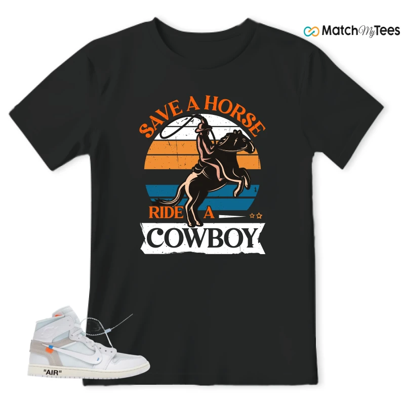 NIKE AIR JORDAN 1 RETRO HIGH VIRGIL ABLOH ARCHIVE ALASKA SNEAKER Matching Tees t-shirt