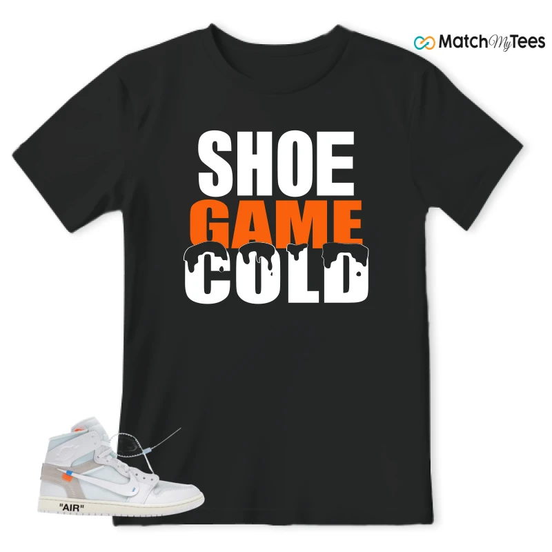 NIKE AIR JORDAN 1 RETRO HIGH VIRGIL ABLOH ARCHIVE ALASKA SNEAKER Matching Tees t-shirt