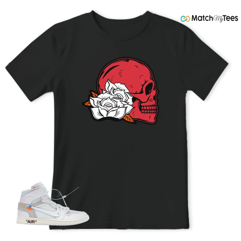 NIKE AIR JORDAN 1 RETRO HIGH VIRGIL ABLOH ARCHIVE ALASKA SNEAKER Matching Tees t-shirt