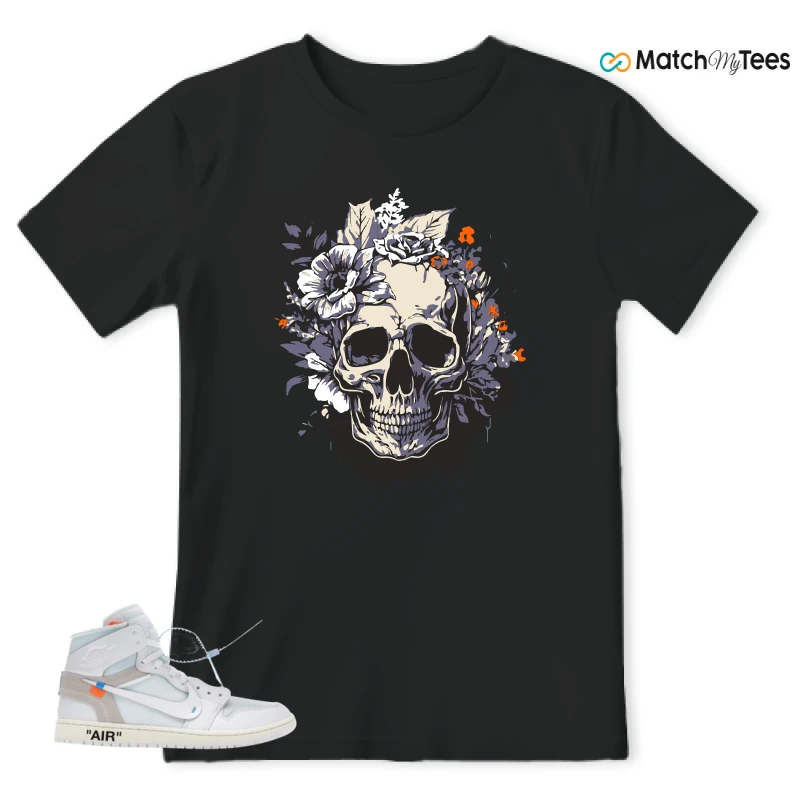 NIKE AIR JORDAN 1 RETRO HIGH VIRGIL ABLOH ARCHIVE ALASKA SNEAKER Matching Tees t-shirt