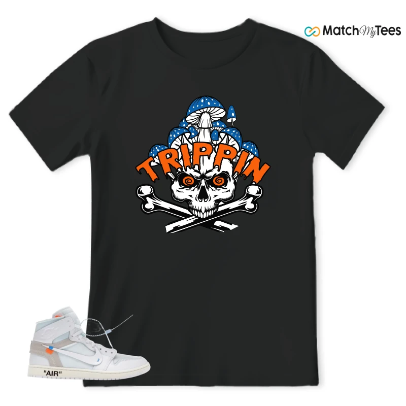 NIKE AIR JORDAN 1 RETRO HIGH VIRGIL ABLOH ARCHIVE ALASKA SNEAKER Matching Tees t-shirt
