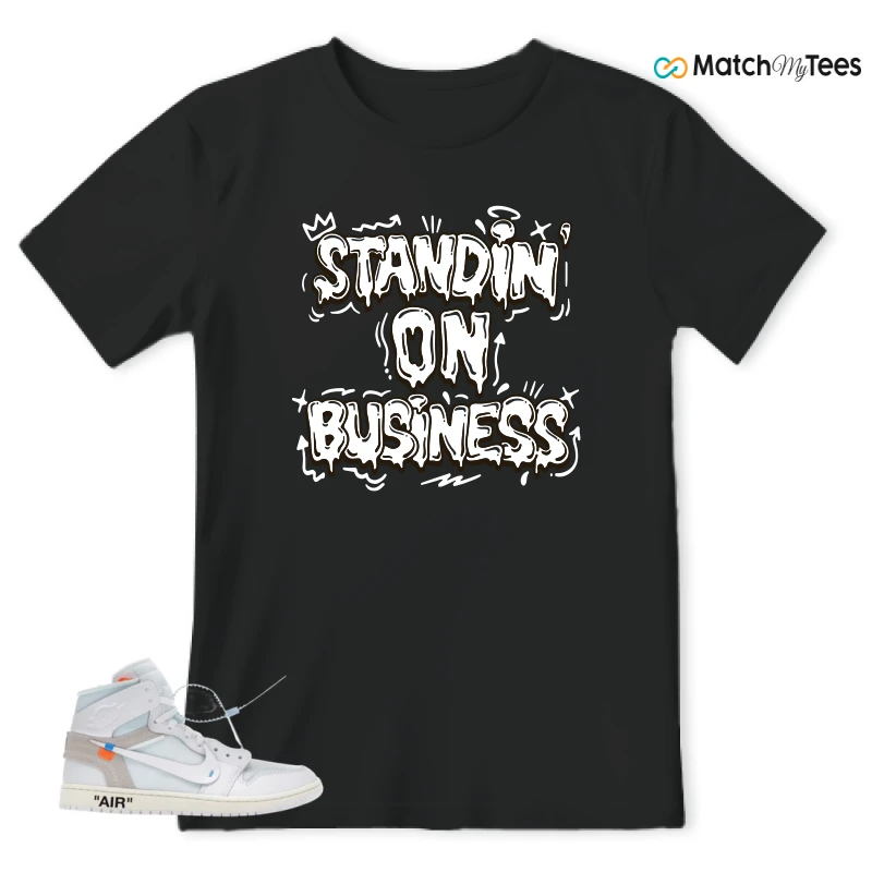 NIKE AIR JORDAN 1 RETRO HIGH VIRGIL ABLOH ARCHIVE ALASKA SNEAKER Matching Tees t-shirt