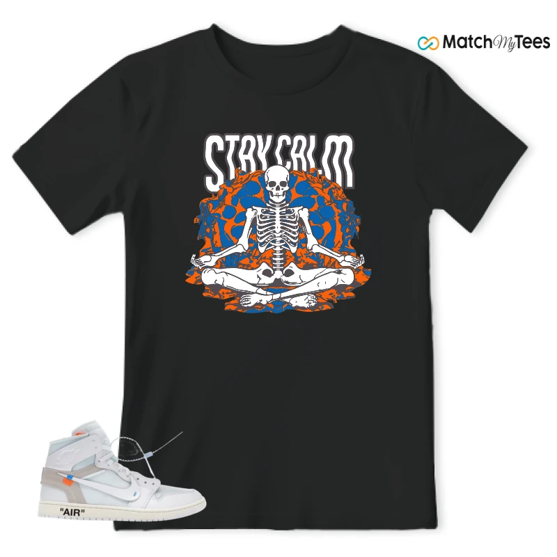 NIKE AIR JORDAN 1 RETRO HIGH VIRGIL ABLOH ARCHIVE ALASKA SNEAKER Matching Tees t-shirt