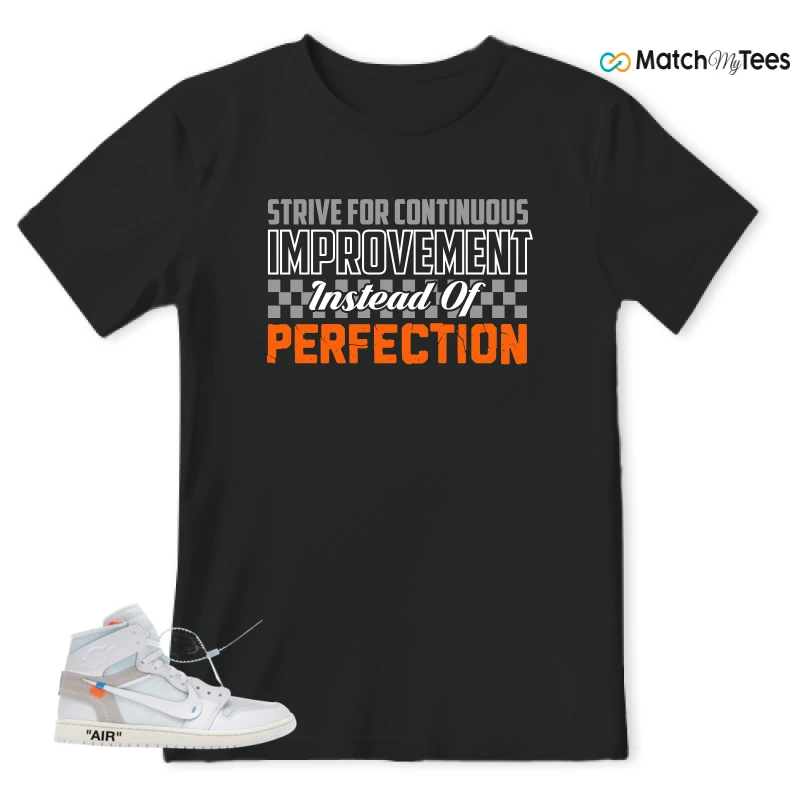 NIKE AIR JORDAN 1 RETRO HIGH VIRGIL ABLOH ARCHIVE ALASKA SNEAKER Matching Tees t-shirt