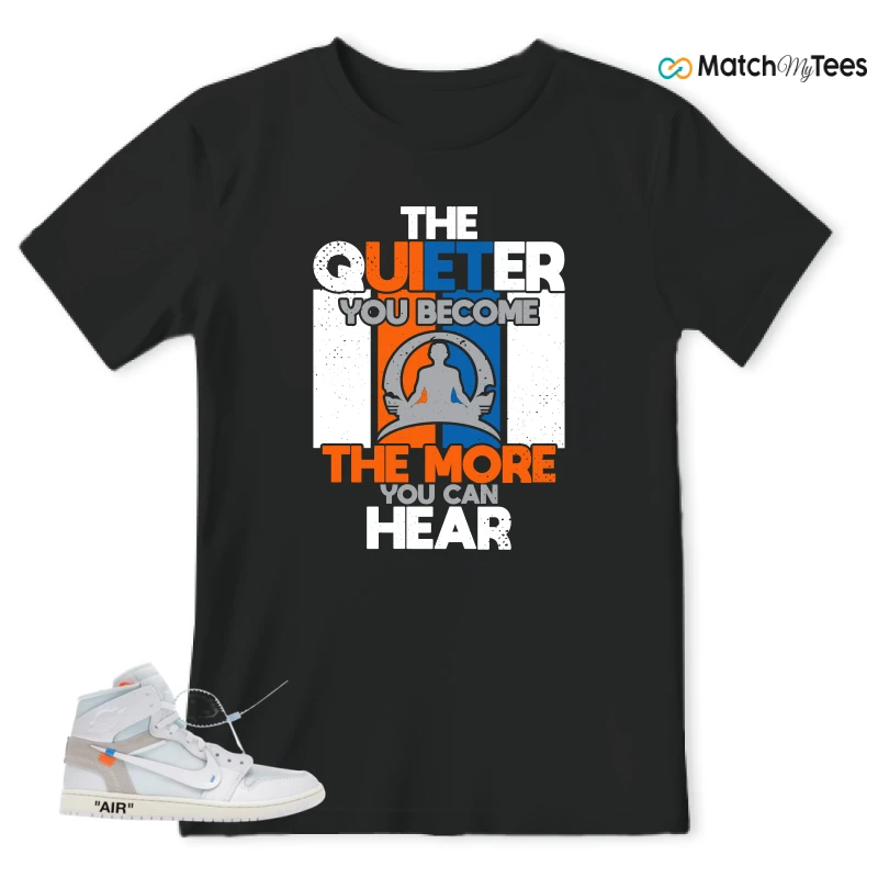 NIKE AIR JORDAN 1 RETRO HIGH VIRGIL ABLOH ARCHIVE ALASKA SNEAKER Matching Tees t-shirt