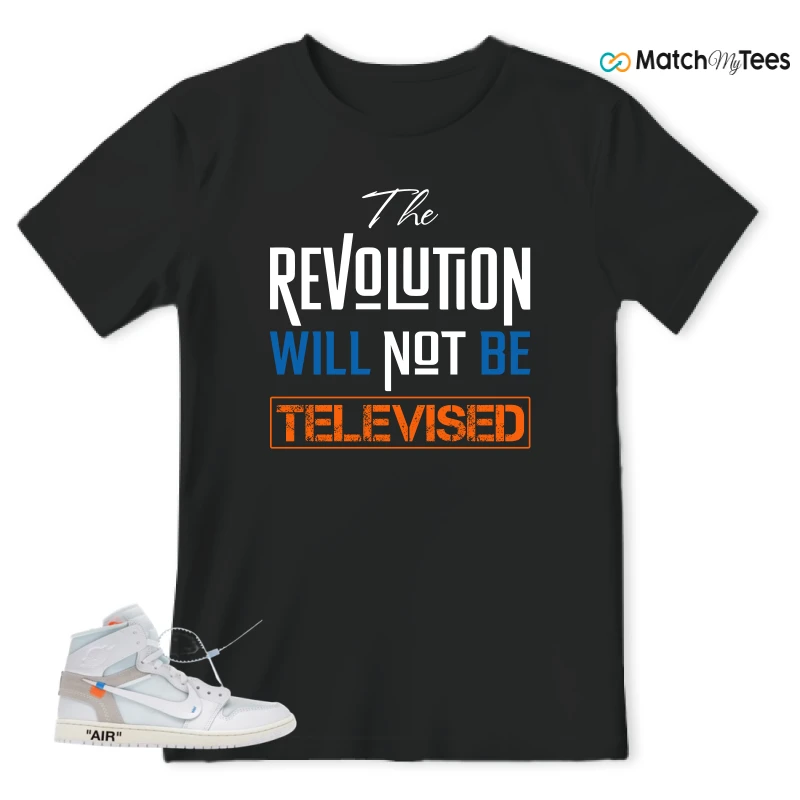 NIKE AIR JORDAN 1 RETRO HIGH VIRGIL ABLOH ARCHIVE ALASKA SNEAKER Matching Tees t-shirt