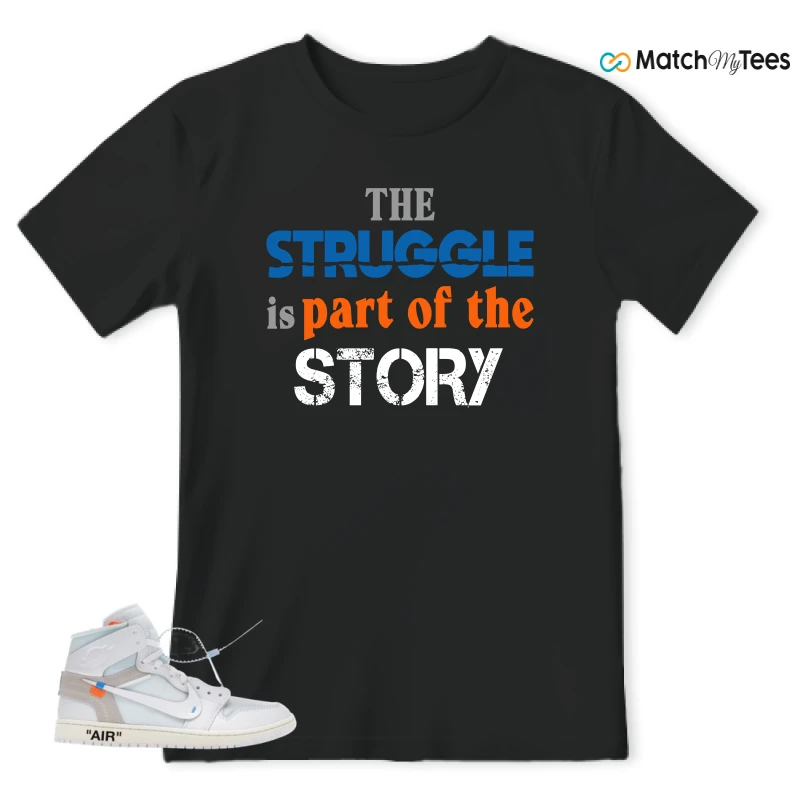NIKE AIR JORDAN 1 RETRO HIGH VIRGIL ABLOH ARCHIVE ALASKA SNEAKER Matching Tees t-shirt