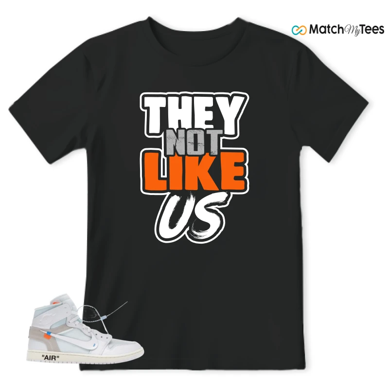 NIKE AIR JORDAN 1 RETRO HIGH VIRGIL ABLOH ARCHIVE ALASKA SNEAKER Matching Tees t-shirt