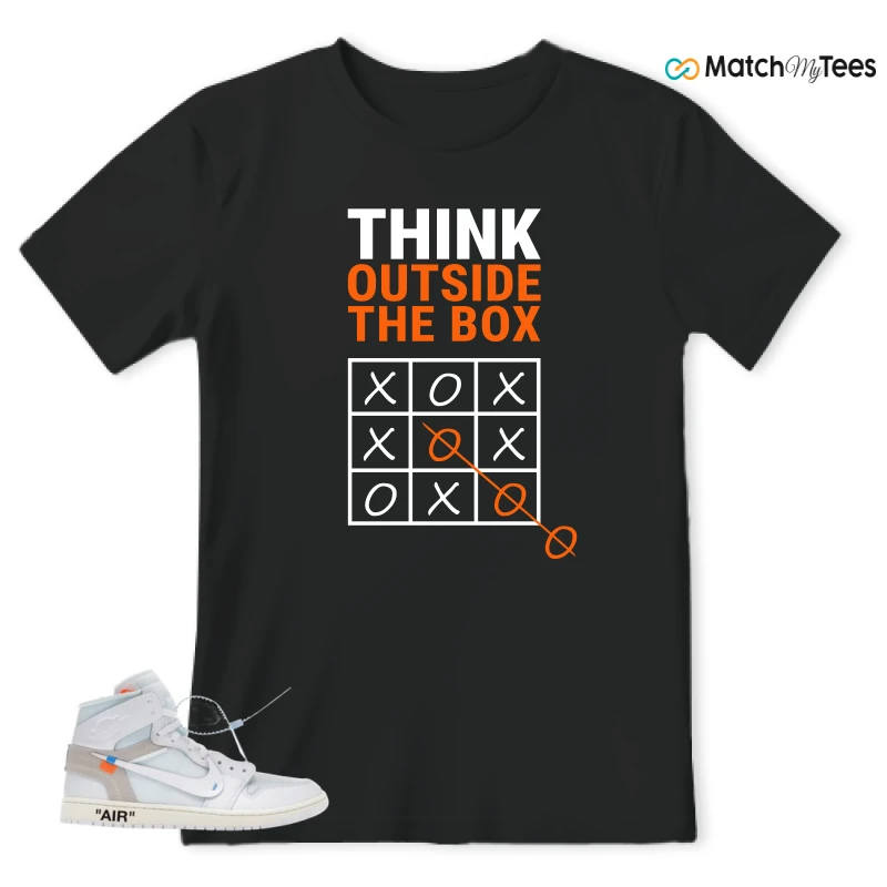 NIKE AIR JORDAN 1 RETRO HIGH VIRGIL ABLOH ARCHIVE ALASKA SNEAKER Matching Tees t-shirt