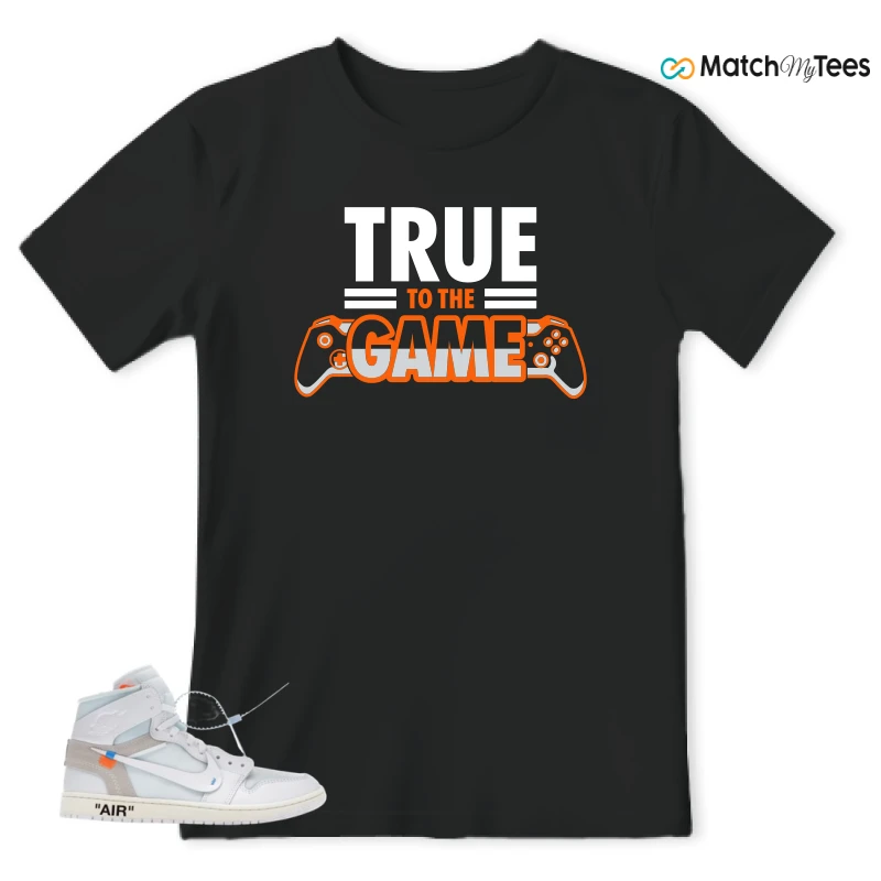 NIKE AIR JORDAN 1 RETRO HIGH VIRGIL ABLOH ARCHIVE ALASKA SNEAKER Matching Tees t-shirt