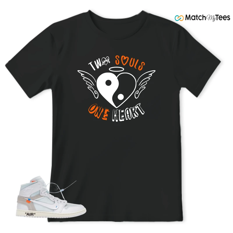 NIKE AIR JORDAN 1 RETRO HIGH VIRGIL ABLOH ARCHIVE ALASKA SNEAKER Matching Tees t-shirt