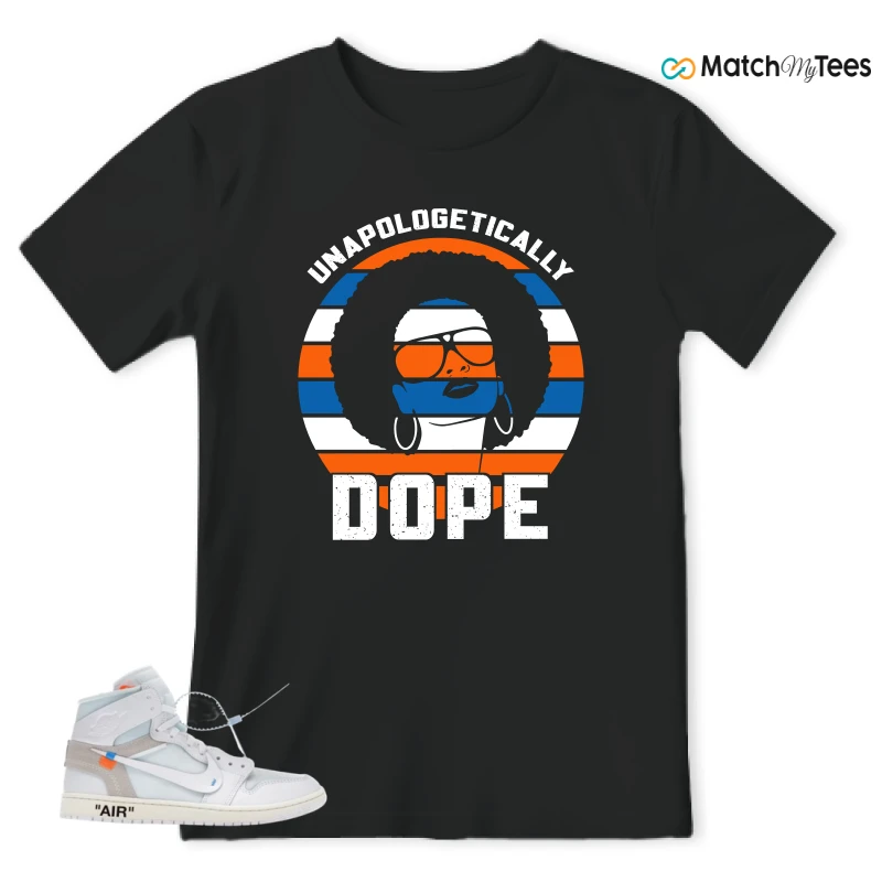 NIKE AIR JORDAN 1 RETRO HIGH VIRGIL ABLOH ARCHIVE ALASKA SNEAKER Matching Tees t-shirt