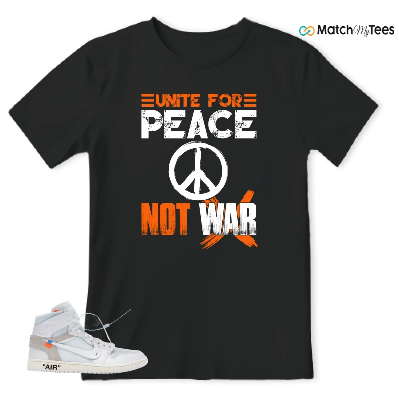 NIKE AIR JORDAN 1 RETRO HIGH VIRGIL ABLOH ARCHIVE ALASKA SNEAKER Matching Tees t-shirt