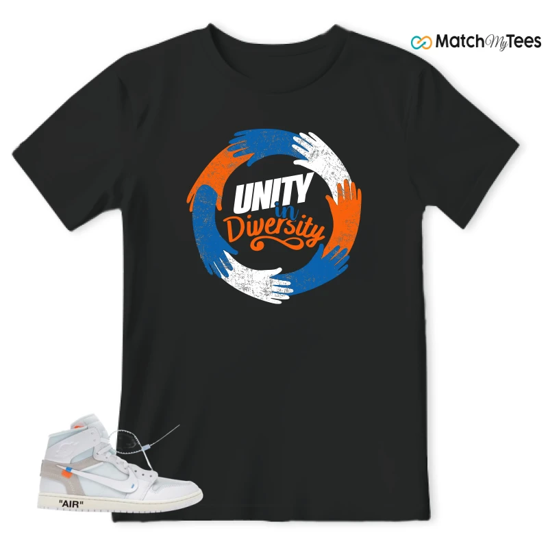 NIKE AIR JORDAN 1 RETRO HIGH VIRGIL ABLOH ARCHIVE ALASKA SNEAKER Matching Tees t-shirt