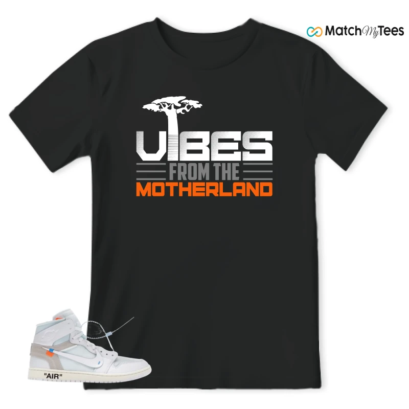 NIKE AIR JORDAN 1 RETRO HIGH VIRGIL ABLOH ARCHIVE ALASKA SNEAKER Matching Tees t-shirt