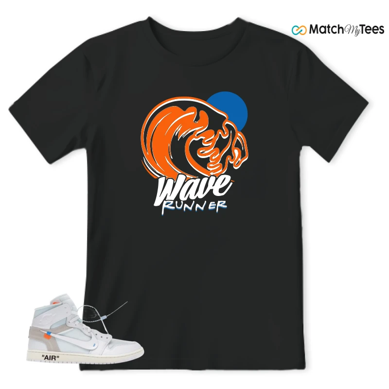 NIKE AIR JORDAN 1 RETRO HIGH VIRGIL ABLOH ARCHIVE ALASKA SNEAKER Matching Tees t-shirt
