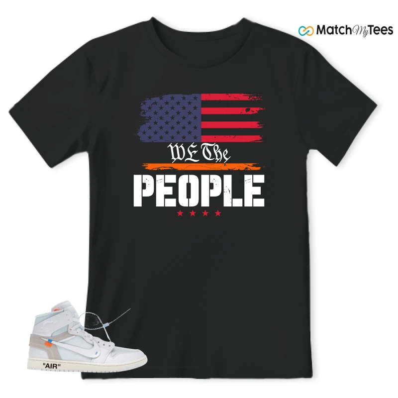 NIKE AIR JORDAN 1 RETRO HIGH VIRGIL ABLOH ARCHIVE ALASKA SNEAKER Matching Tees t-shirt