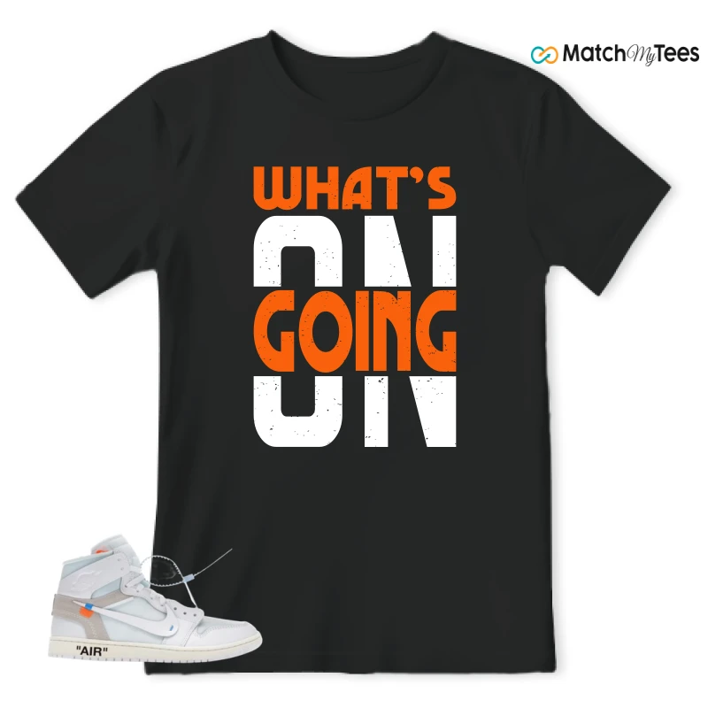 NIKE AIR JORDAN 1 RETRO HIGH VIRGIL ABLOH ARCHIVE ALASKA SNEAKER Matching Tees t-shirt