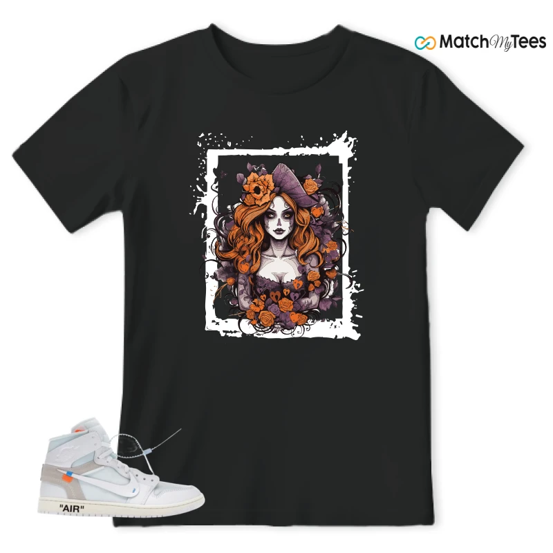 NIKE AIR JORDAN 1 RETRO HIGH VIRGIL ABLOH ARCHIVE ALASKA SNEAKER Matching Tees t-shirt