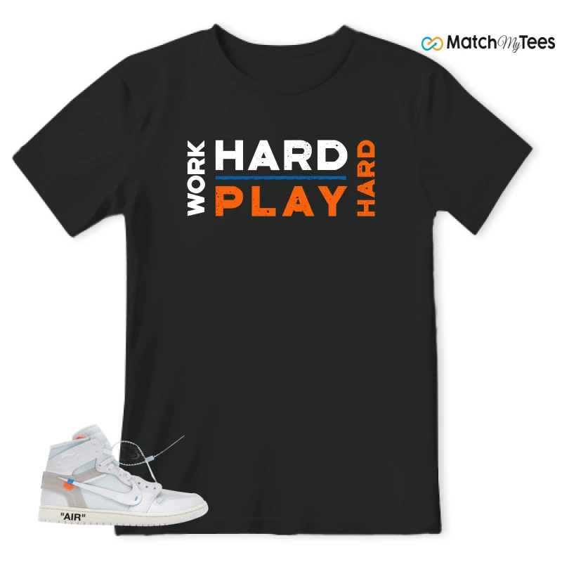 NIKE AIR JORDAN 1 RETRO HIGH VIRGIL ABLOH ARCHIVE ALASKA SNEAKER Matching Tees t-shirt