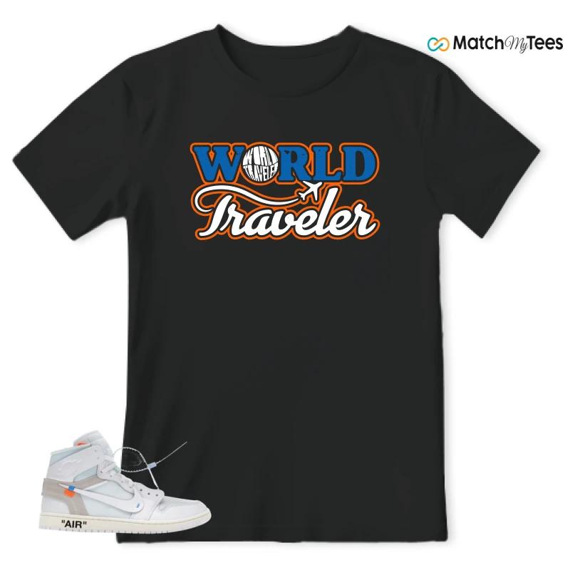 NIKE AIR JORDAN 1 RETRO HIGH VIRGIL ABLOH ARCHIVE ALASKA SNEAKER Matching Tees t-shirt