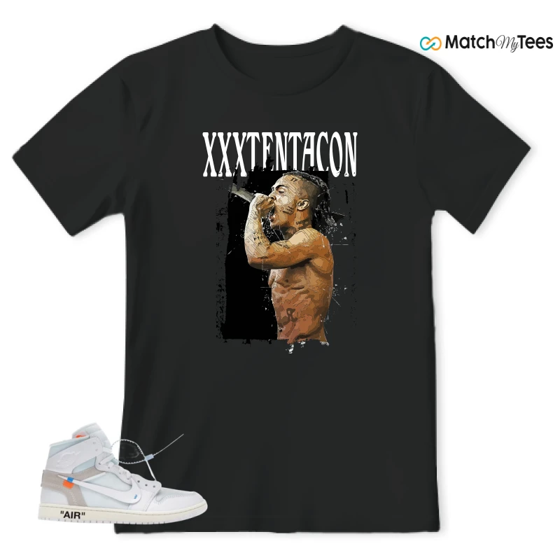 NIKE AIR JORDAN 1 RETRO HIGH VIRGIL ABLOH ARCHIVE ALASKA SNEAKER Matching Tees t-shirt