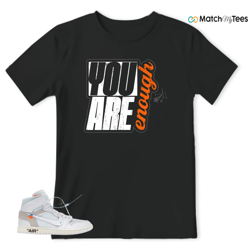 NIKE AIR JORDAN 1 RETRO HIGH VIRGIL ABLOH ARCHIVE ALASKA SNEAKER Matching Tees t-shirt